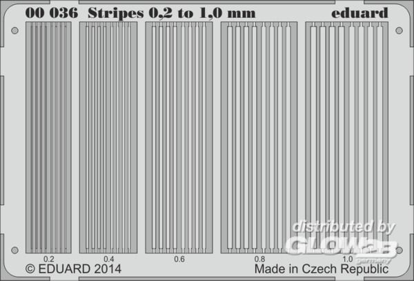 Stripes 0.2 to 1 mm - Eduard Accessories  Stripes 0.2 to 1 mm