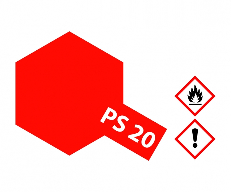 PS 20 LEUCHT-ROT - PS-20 Neon Rot Polycarbonat 100ml