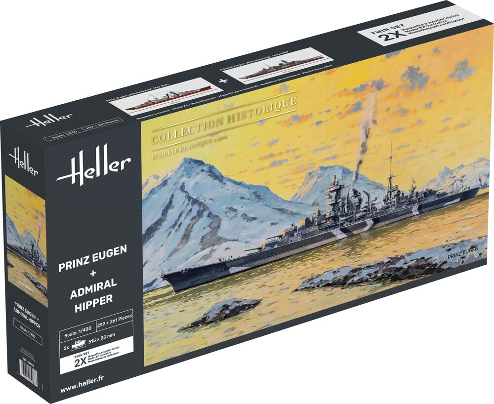 Prinz Eugen + Admiral Hipper - Heller 1:400 Prinz Eugen + Admiral Hipper TWINSET