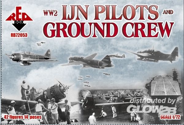 WW2 IJN pilots and ground cre - Red Box 1:72 WW2 IJN pilots and ground crew