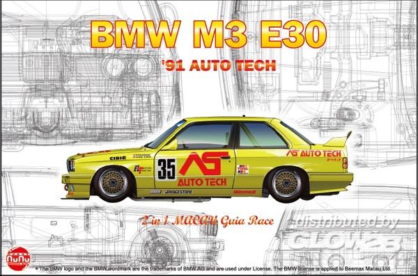 BMW M3 E30 Gr.A 91 AUTO TECH - NUNU-BEEMAX 1:24 BMW M3 E30 Gr.A 91 AUTO TECH