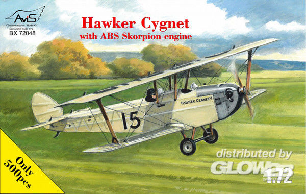 Hawker Cygnet with ABS Skorpi - Avis 1:72 Hawker Cygnet with ABS Skorpion engine