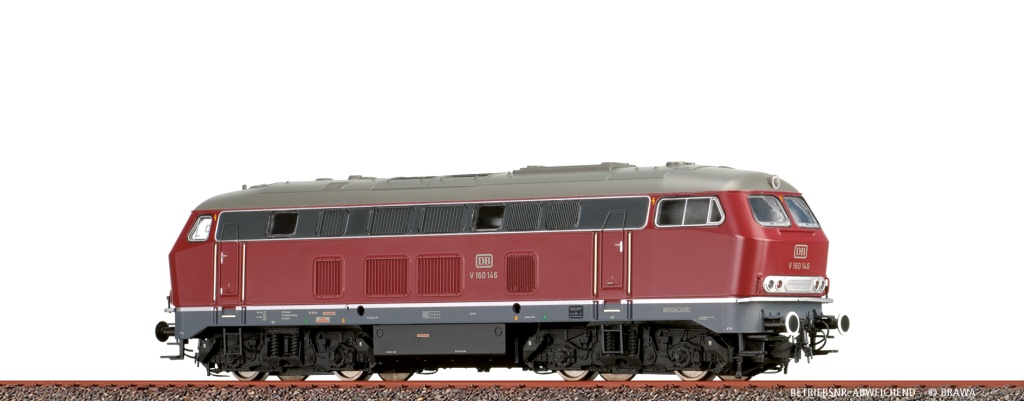 H0 DIL V 160 DB III DC b+ - H0 Diesellokomotive V 160 DB, Epoche III, DC Analog BASIC+