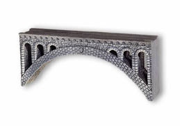 HO Rhone-Viadukt - Brücken-Fertigmodell aus Struktur-Hartschaum.