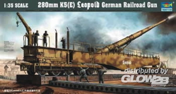 LEOPOLD 280mm Eisenbahngeschü - Trumpeter 1:35 Eisenbahngeschütz Leopold 280mm K5 (E)