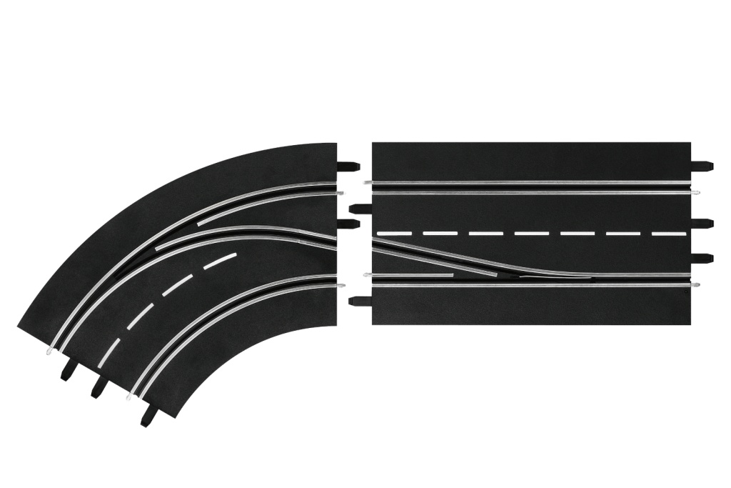 DIG132/124 Spurwechselkurve1S - CARRERA DIGITAL 132  Spurwechselkurve links, innen nach aussen