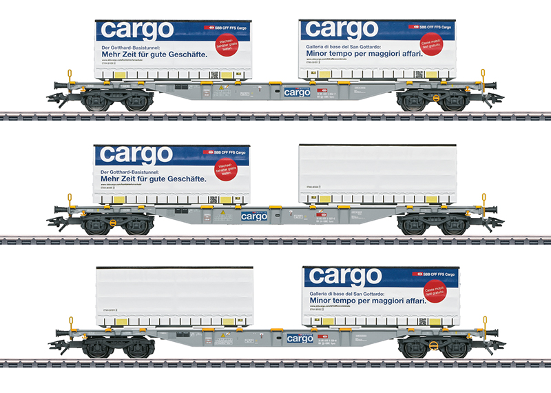 Containerwagen-Set SBB - Containertragwagen-Set SBB Cargo
