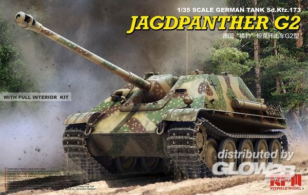 Jagdpanther G2 with full inte - Rye Field Model 1:35 Jagdpanther G2 with full interior&workab track links