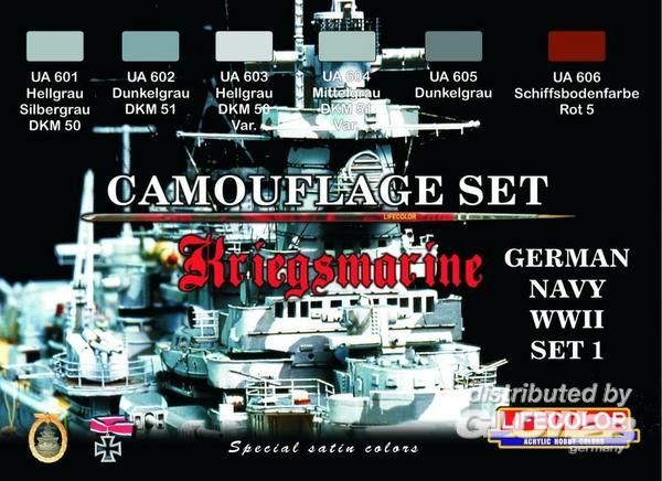 German WWII Kriegsmarine n.1 - Lifecolor  German WWII Kriegsmarine n.1 Camoufl.set