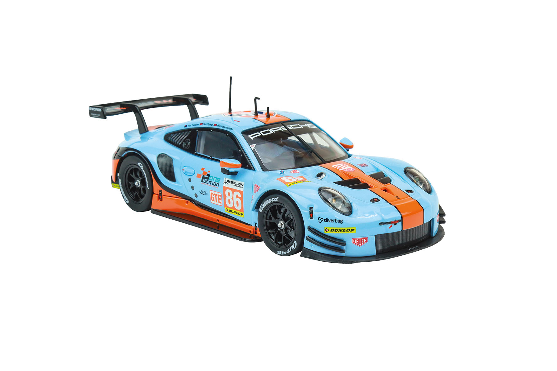 Porsche 911 RSR "Gulf Racing, - CARRERA EVOLUTION  Porsche 911 RSR Gulf Racing, Mike Wainwright, No.86, Silverstone 2018