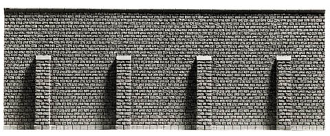 HO Stützmauer, XL 66,8x12,5cm - extra lange Stützmauer aus HartschaumSteinmauer PROFI-plus-Serie