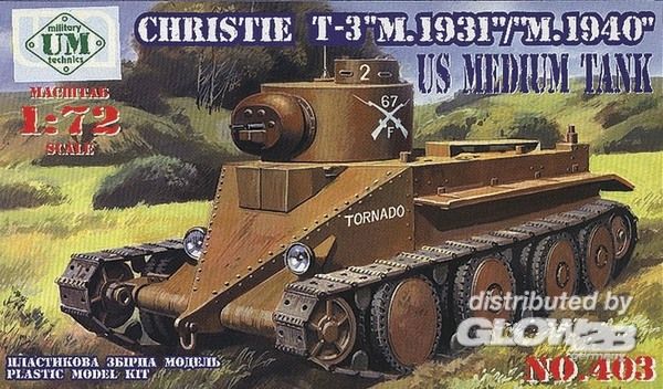 Christie T-3 M.1931/M.1940 - Unimodels 1:72 Christie T-3 M.1931/M.1940