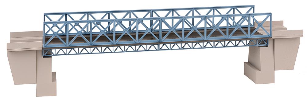 Stahlbrücke - 489 x 71 x 117 mm  H0  Epoche: II