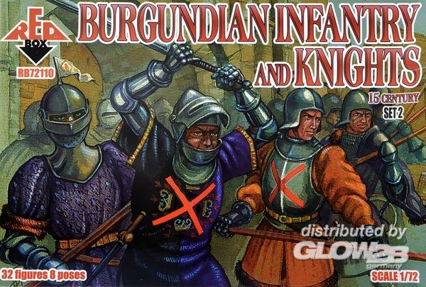 Burgundian infantry a.knights - Red Box 1:72 Burgundian infantry a.knights,15th centu set 2