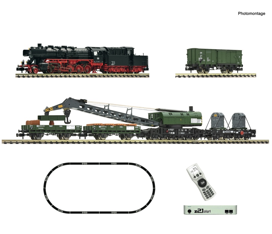 z21 Startset Kranzug - z21 start Digitalset: Dampflokomotive BR 051 mit Kranzug, DB