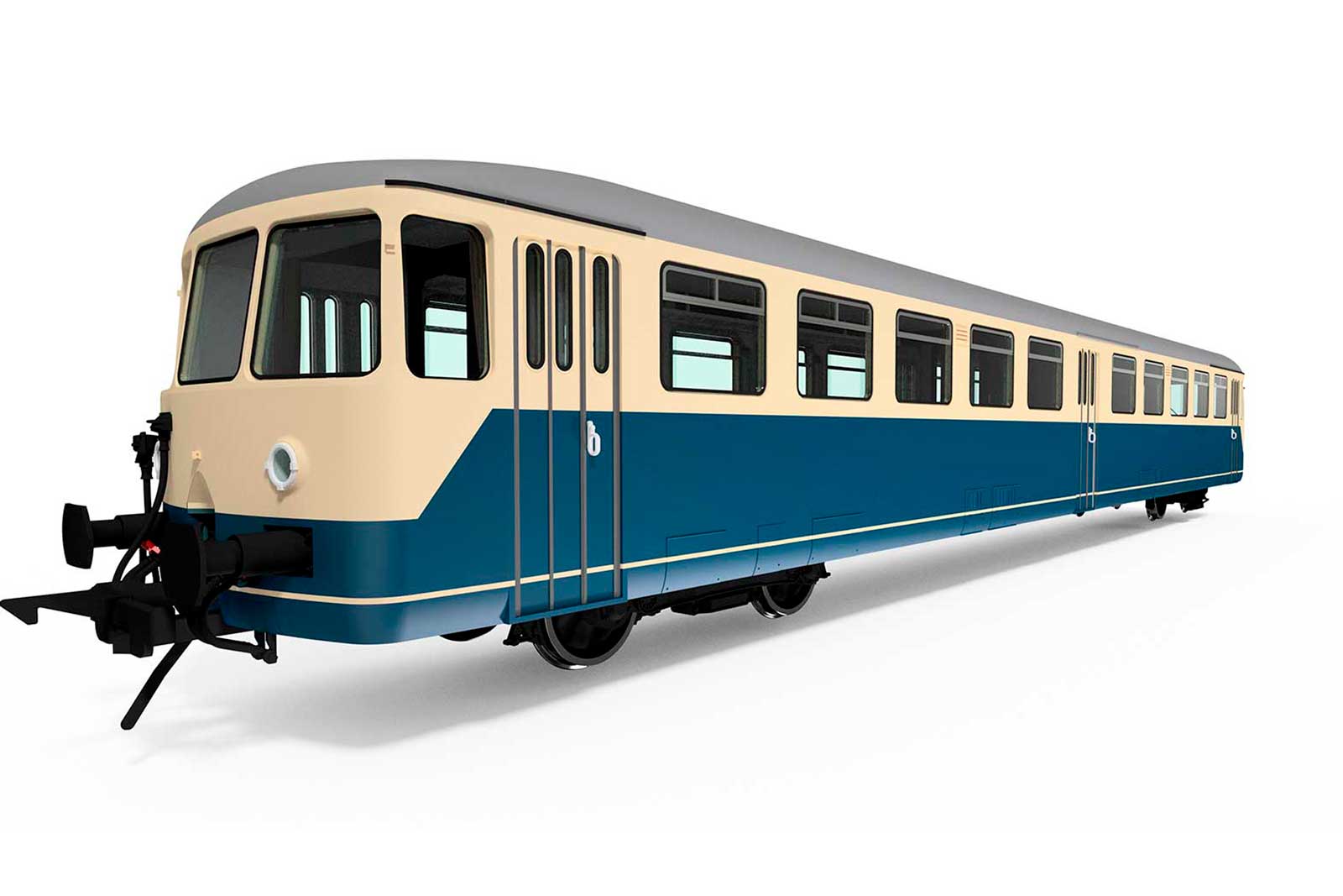 Akku-Triebwagen BR 515, DB, E - Akku-Triebwagen BR 515, DB, Epoche 4, blau-beige