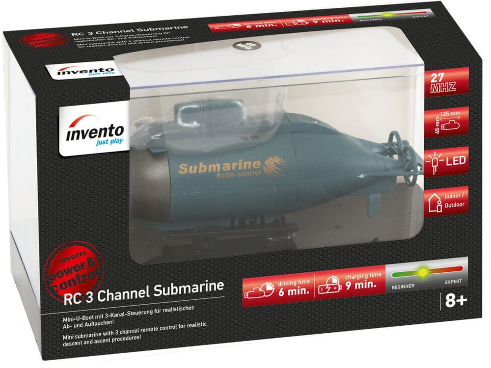 RC 3 Channel Mini Submarine - - RC: 3 Channel Mini Submarine