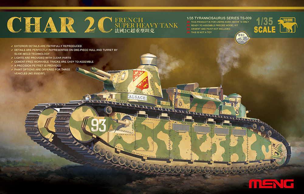 1:35French Char 2 Super Heavy - MENG-Model 1:35 French super heavy tank Char 2C