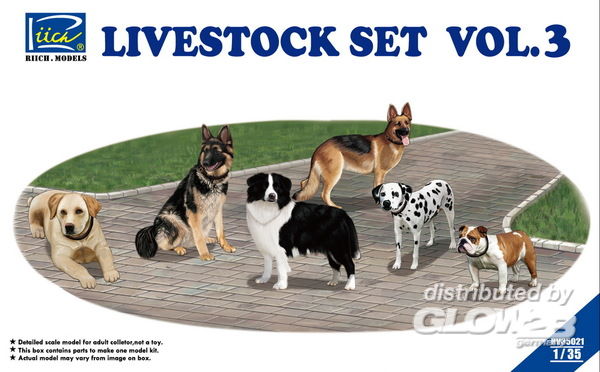 Livestock Set Vol.3 (six dogs - Riich Models 1:35 Livestock Set Vol.3 (six dogs)