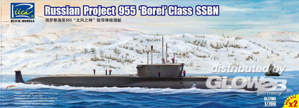 Russian Projekt 955 Borei cla - Riich Models 1:700 Russian Projekt 955 Borei class SSBN(Mod Model Kits X2)