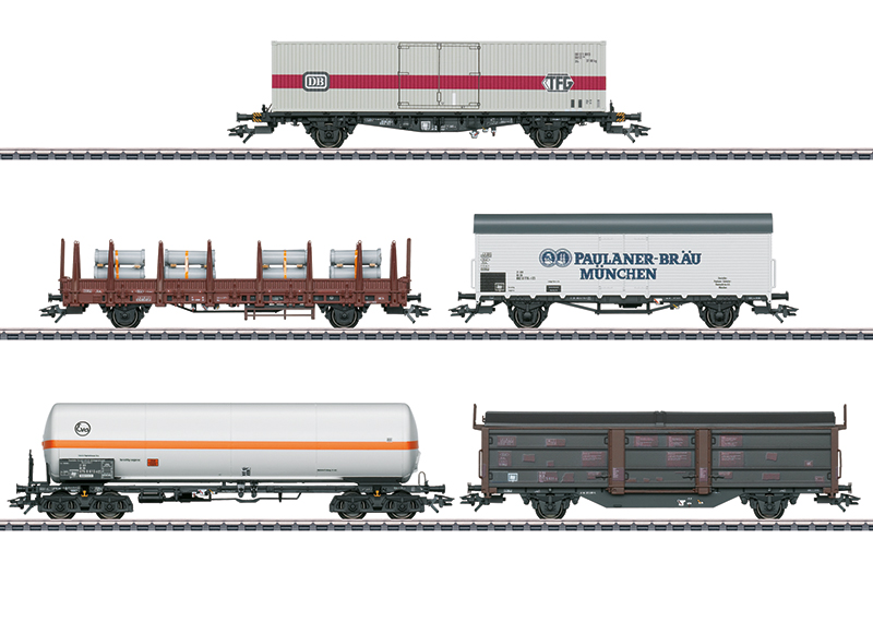 Güterwagen-Set zu BR 194 DB - Güterwagen-Set zur Baureihe 194  5 Wagen