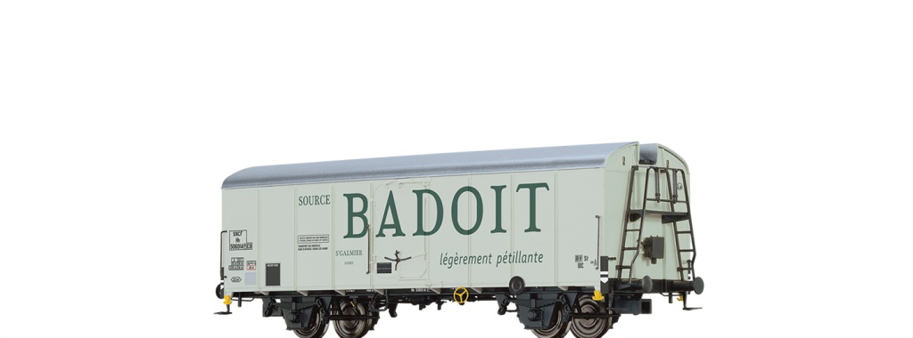 H0 KÜW Hl SNCF III EVIAN BADO - H0 Kühlwagen Hlv SNCF, III, EVIAN BADOIT