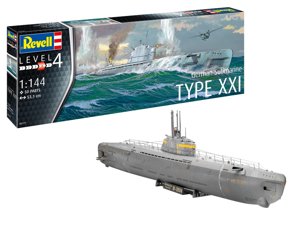 German Submarine Type XXI - Revell 1:144 German Submarine Type XXI