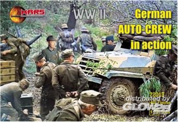 WWII German auto-crew in acti - Mars Figures 1:72 WWII German auto-crew in action