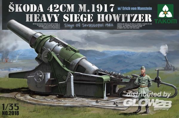 Skoda 42cm M.1917 Heavy Siege - Takom 1:35 Skoda42cm M.1917 Heavy Siege Howitzer with E. von Manstein