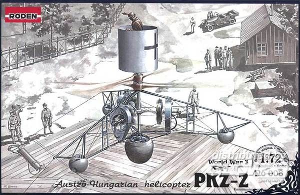 PKZ-2 Austro-Hungarian Helico - Roden 1:72 PKZ-2 Austro-Hungarian Helicopter World War 1