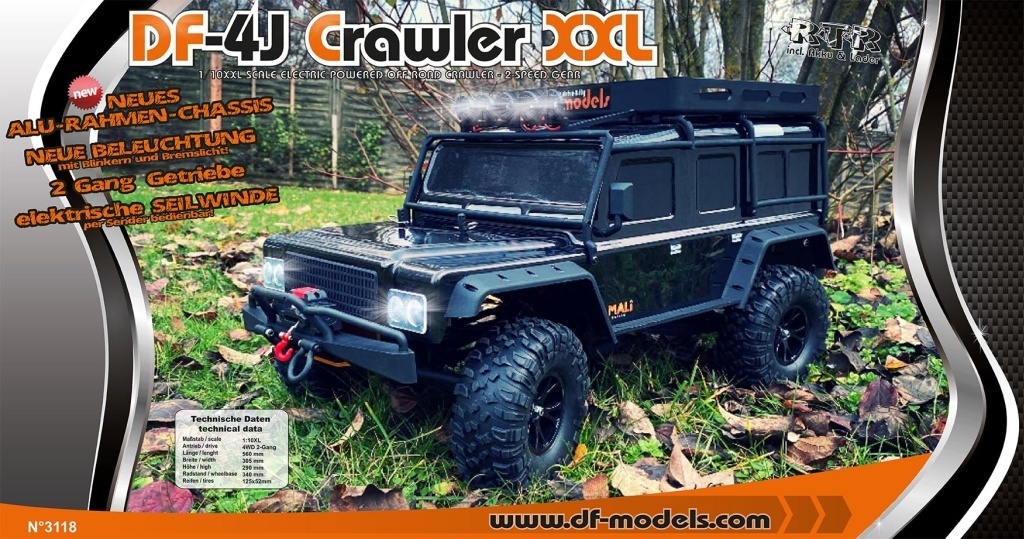 DF-4J Crawler XXL Special Ed. - DF-4J XXL Crawler –2023 Edition - SCHWARZ - RTR | No.3118