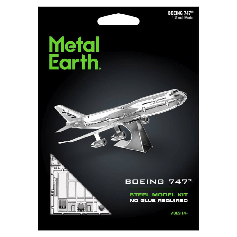 Metall Earth Boing 747 Jet - Metal Earth: Commercial Jet Boeing 747