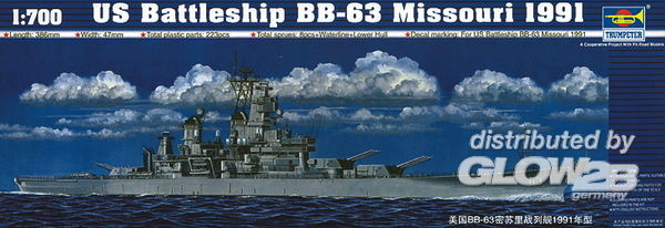 Schlachtschiff USS Missouri B - Trumpeter 1:700 Schlachtschiff USS Missouri BB-63 1991