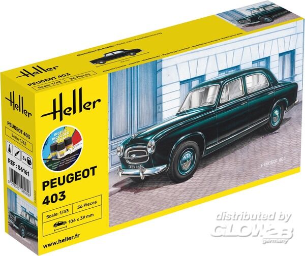 Peugeot 403 (39 pieces) - Heller 1:43 STARTER KIT Peugeot 403