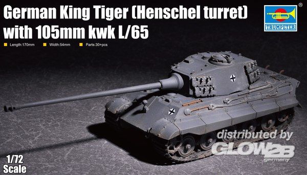 1/72 Königstiger (Henschel-Tu - Trumpeter 1:72 German King Tiger(Henschel turret) with 105mm kWh L/65
