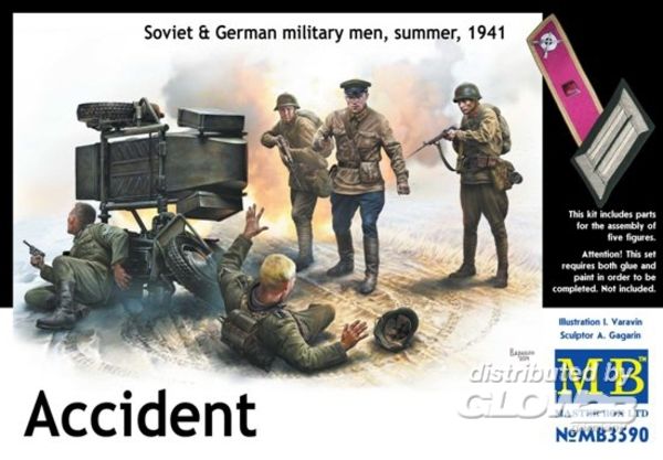 Accident. Soviet & German mil - Master Box Ltd. 1:32 Accident. Soviet & German military men,