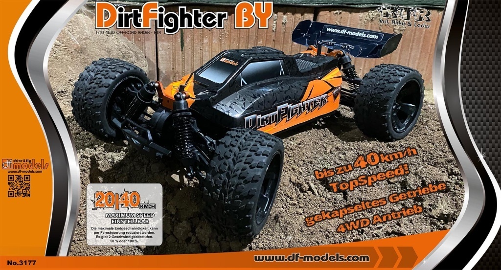 DirtFighter BY RTR Buggy 4WD - DirtFighter BY RTR Buggy 4WD 1:10 RTR | No.3177