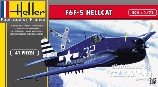 1:72 Grumman F6F Hellcat - Heller Plastikmodellbau Luftfahrt Flugzeuge 1:72