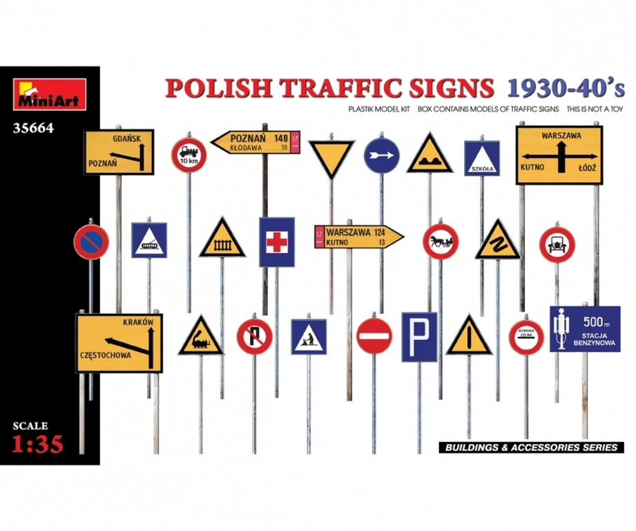 Polish Traffic Signs 1930-40´ - 1:35 Verkehrsschilder Polen 1930-40