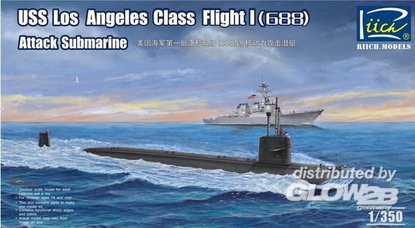 USS Los Angeles Class Flight - Riich Models 1:350 USS Los Angeles Class Flight I(688) Atta Attack Submarine