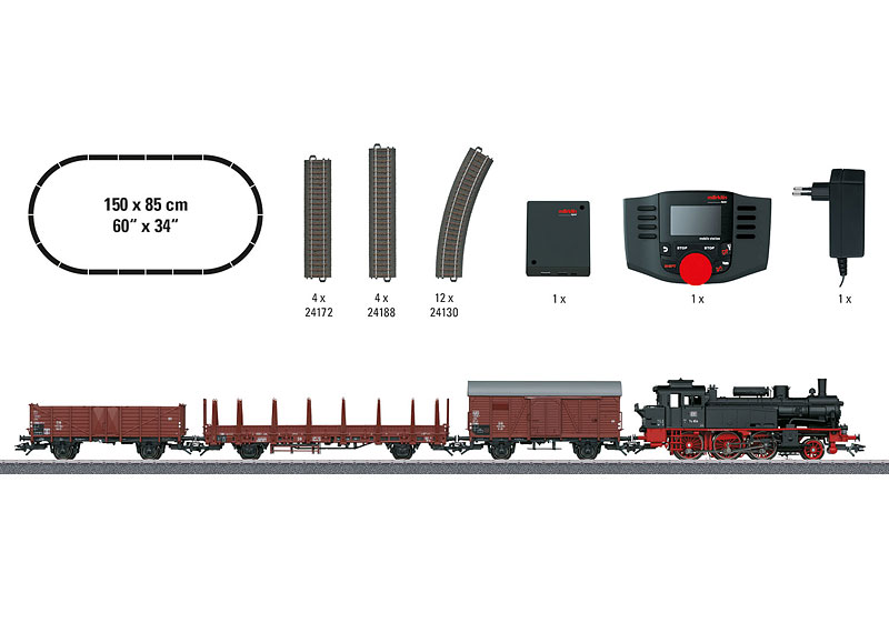 Digital-Startpackung m.BR 74 - Dampflok BR 74, DB, Ep.III, Spur H0
