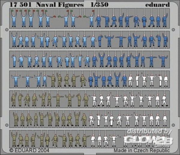 Marine Figuren bemalt Fotoätz - Eduard Accessories 1:350 Marine Figuren bemalt Fotoätzsatz