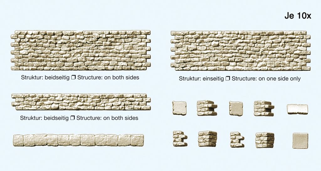 Bruchsteinmauer: 10 beidseiti