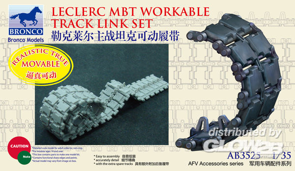 French Leclerc MBT Workable T - Bronco Models 1:35 French Leclerc MBT Workable Track LinkSe set