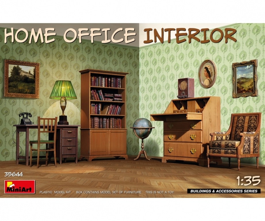 Home Office Interieur - 1:35 Büromöbel/Einrichtung