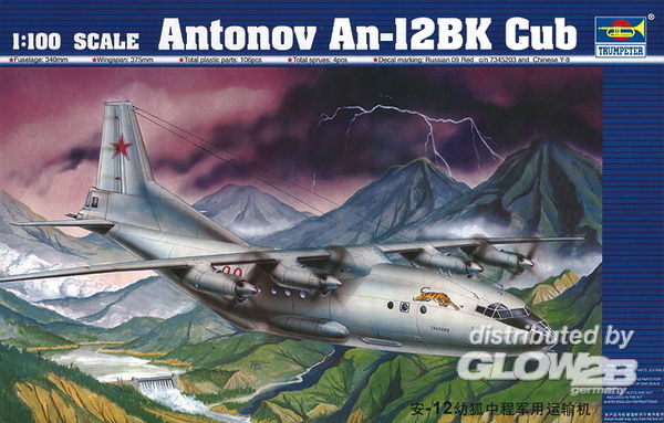 Antonov An-12 BK Cub - Trumpeter 1:100 Antonov An-12 BK Cub