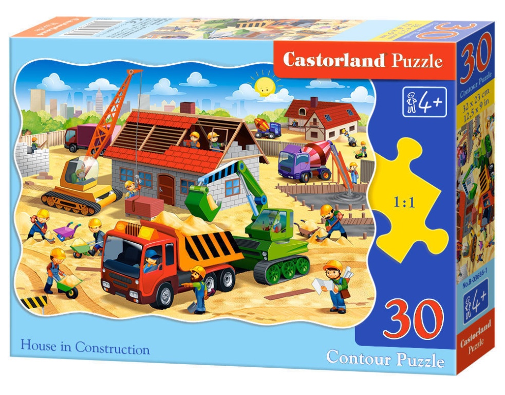 House in Construction,Puzzle - Castorland  House in Construction,Puzzle 30 Teile