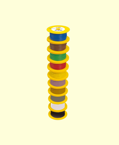 Litze 0,14 gelb 100m - Litze 0,14 mm², 100 m Spule, gelb