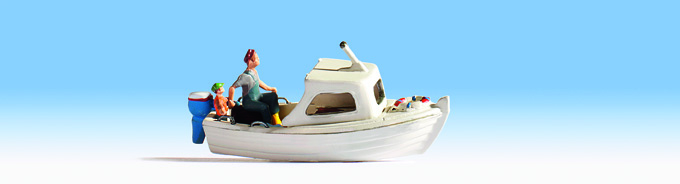 N Fischerboot - mit Figuren