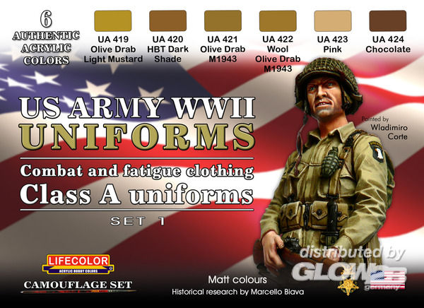 WWII US combat + fatigue clot - Lifecolor  WWII US combat + fatigue cloth. A unif.